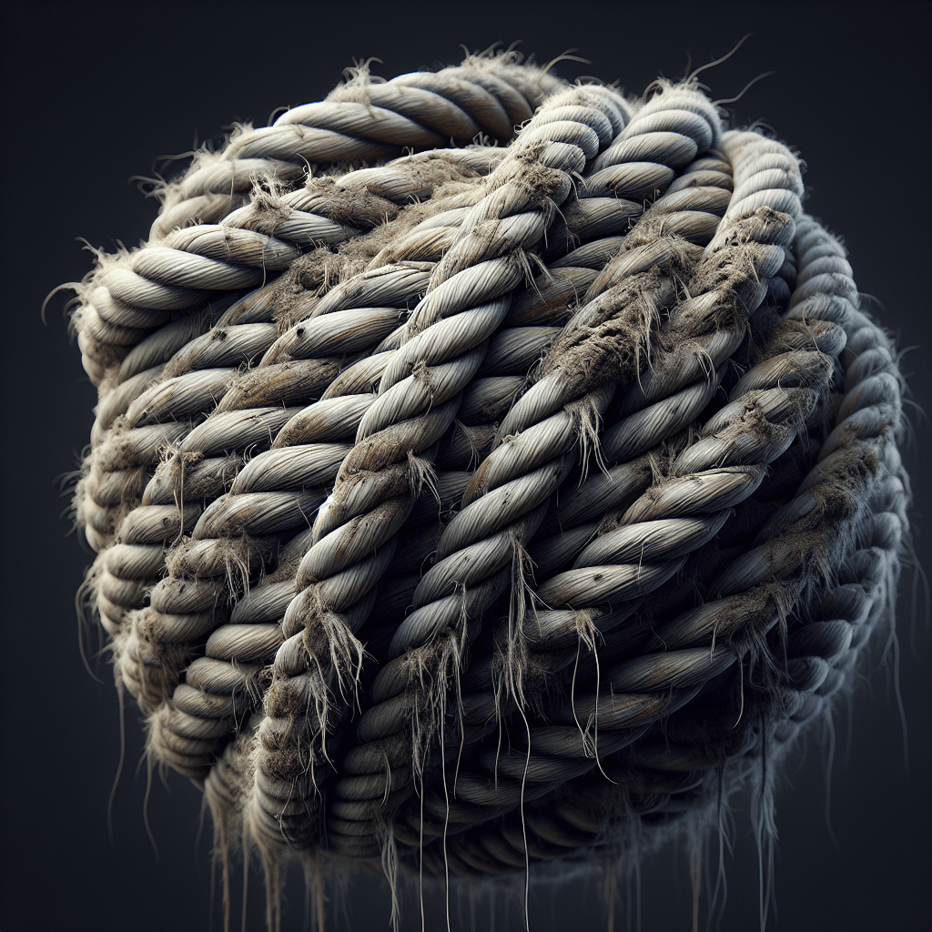 Damaged rope , photo