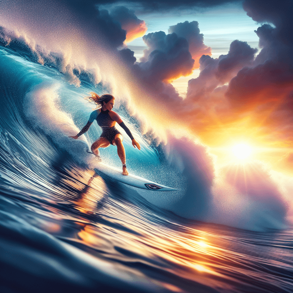 Riding waves , photo