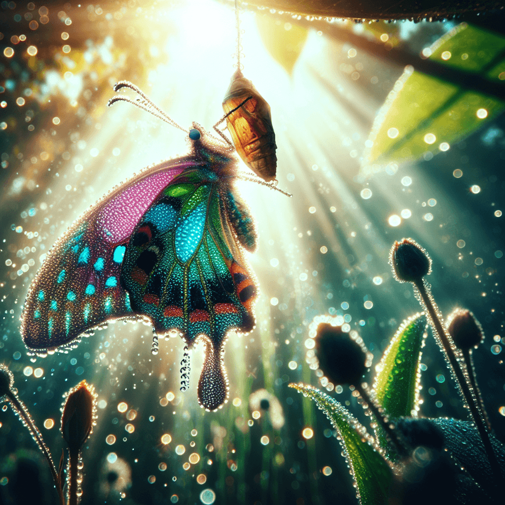 Transforming butterfly , photo