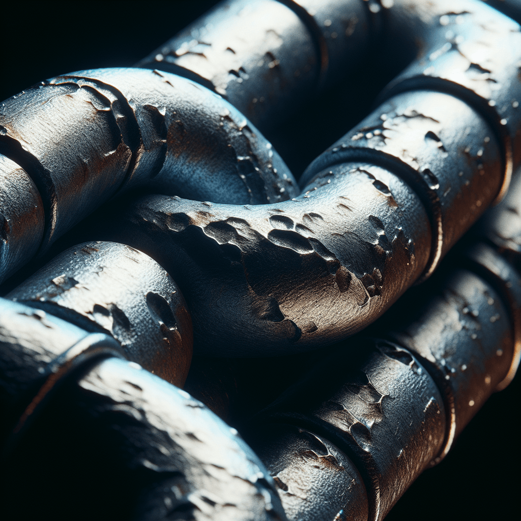 Worn chain , photo