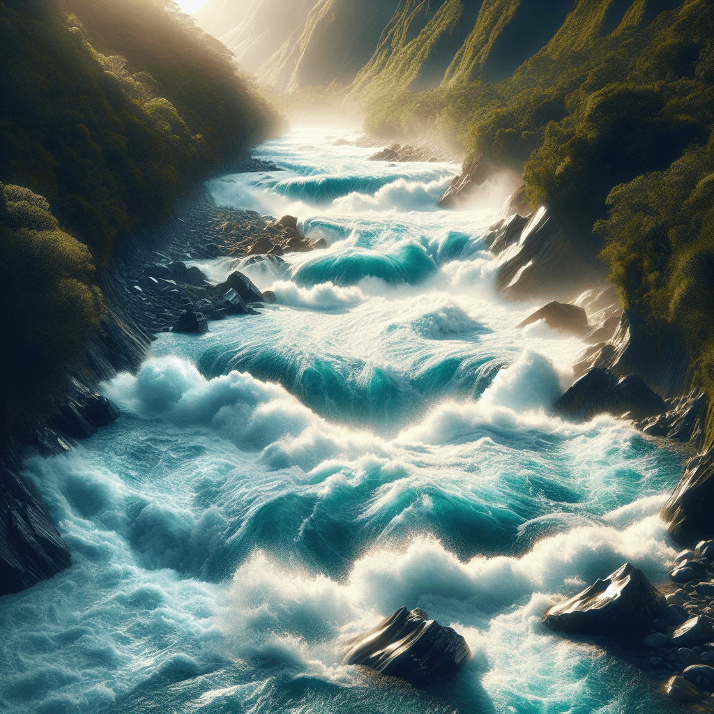 Rushing river , photo