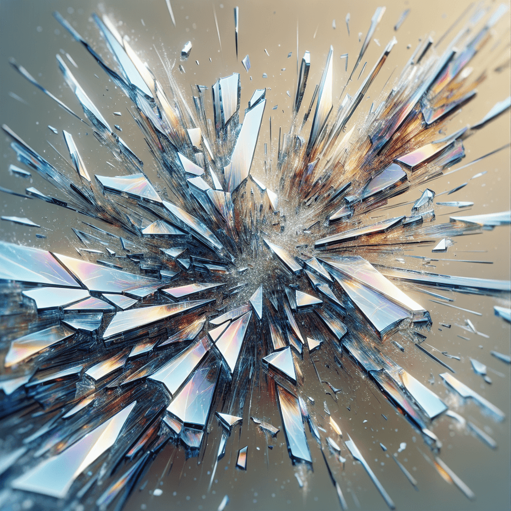 Shattered glass , photo