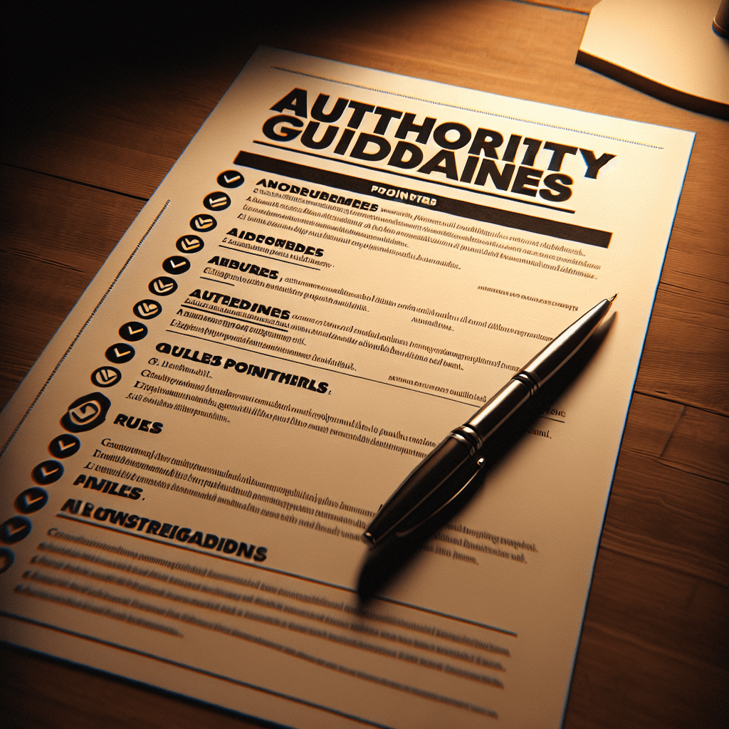 Authority guidelines , photo