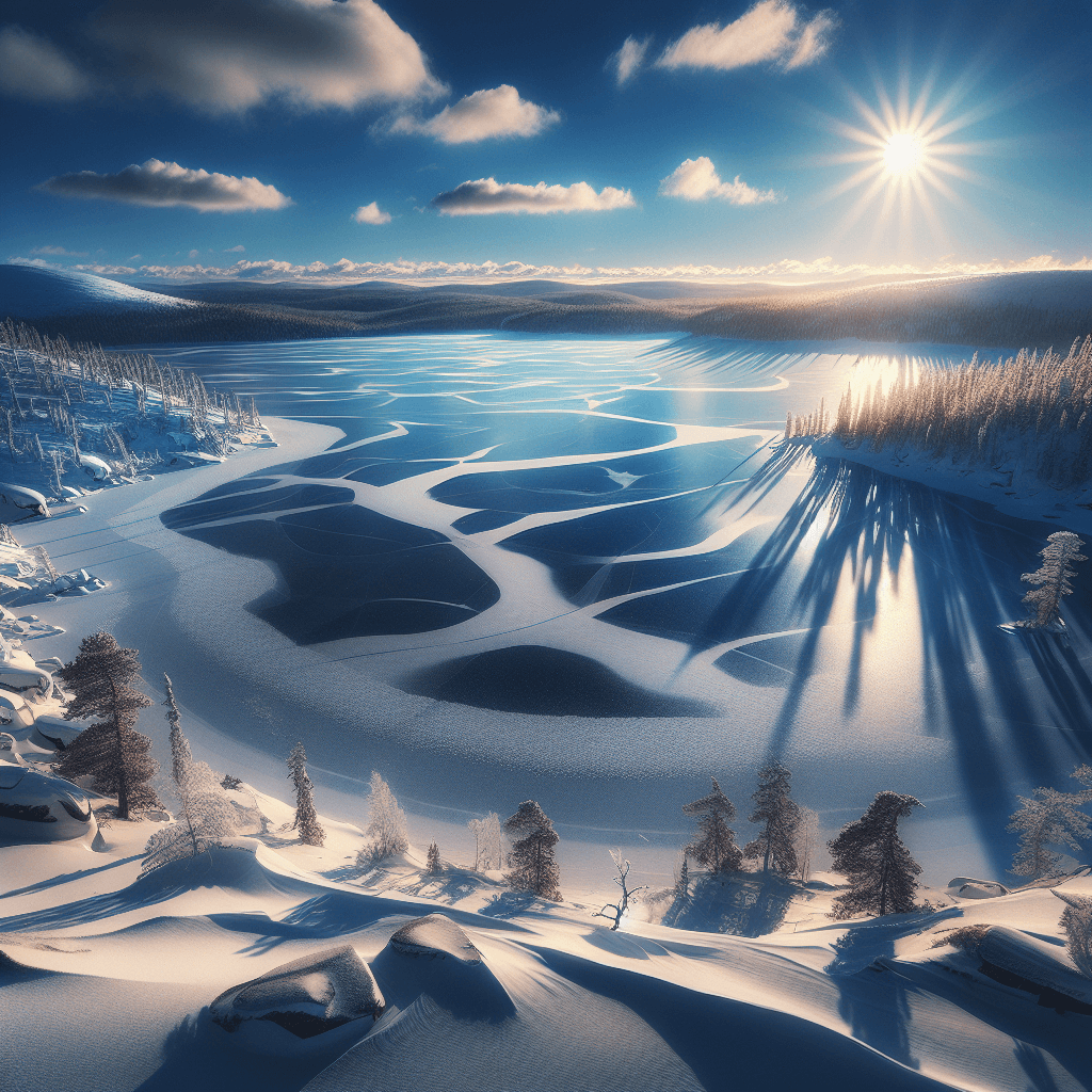 Frozen lake , photo